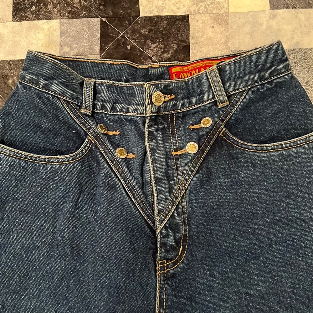 VINTAGE Lawman, western bareback jeans size 9